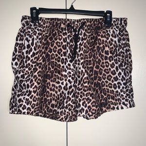 Mens Cheetah Print Swim Trunks